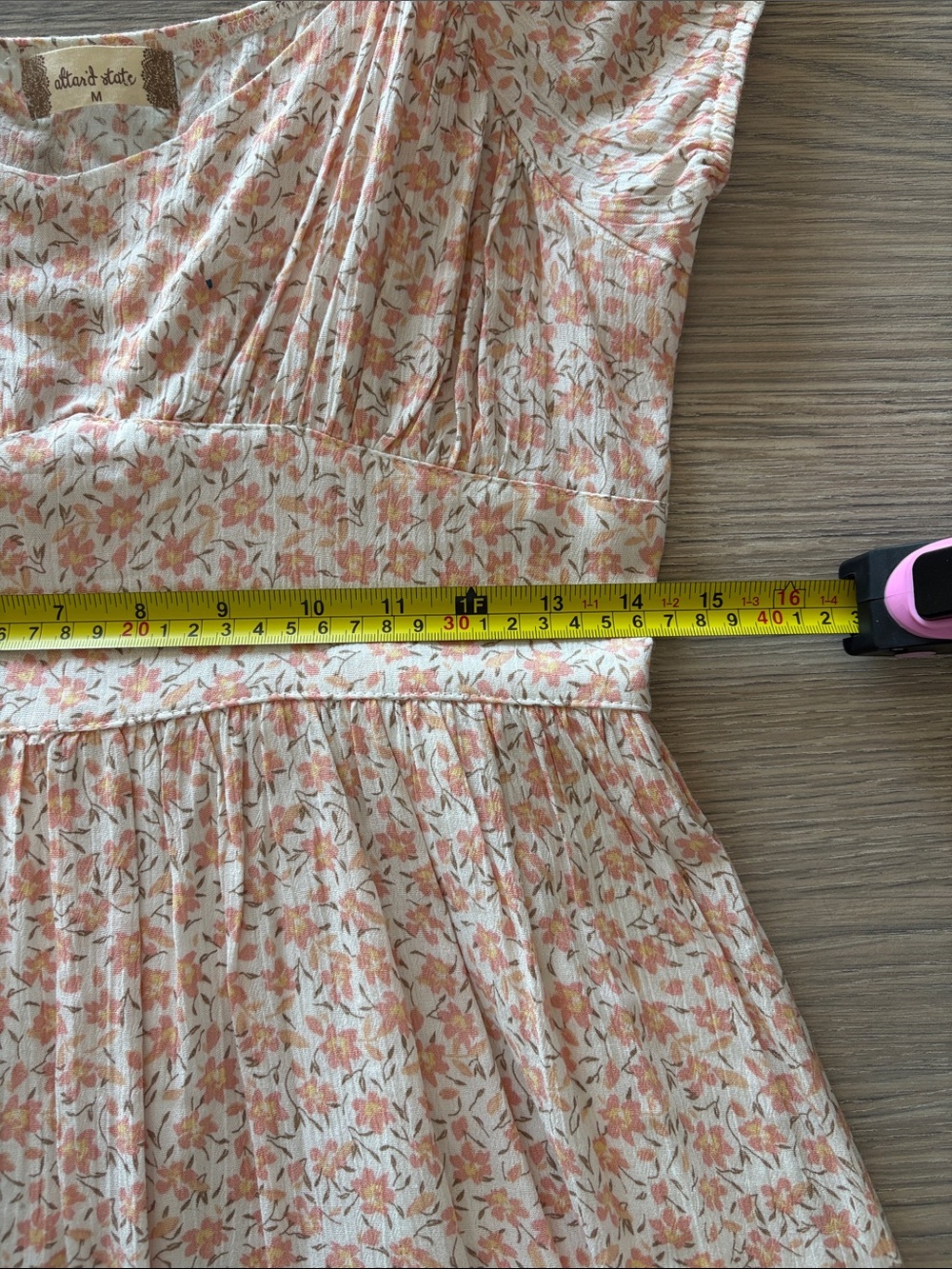 Altar’d State Floral Babydoll Mini Dress Size Medium Cottagecore - Picture 5 of 6